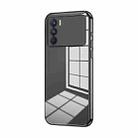 For OPPO K9 Pro Transparent Plating Fine Hole Phone Case(Black) - 1