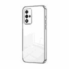 For OPPO A93s 5G Transparent Plating Fine Hole Phone Case(Silver) - 1