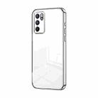 For OPPO Reno6 Indian / Malay Transparent Plating Fine Hole Phone Case(Silver) - 1