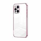 For OPPO Find X3 / Find X3 Pro Transparent Plating Fine Hole Phone Case(Pink) - 1