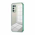 For OPPO Reno5 4G/5G / Reno5 K Transparent Plating Fine Hole Phone Case(Green) - 1