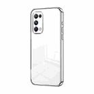 For OPPO Reno5 Pro Transparent Plating Fine Hole Phone Case(Silver) - 1