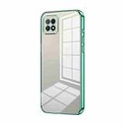 For OPPO A72 5G / A73 5G Transparent Plating Fine Hole Phone Case(Green) - 1