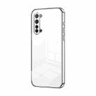 For OPPO Reno3 5G / Find X2 Lite Transparent Plating Fine Hole Phone Case(Silver) - 1