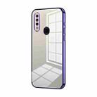 For OPPO A8 / A31 2020 Transparent Plating Fine Hole Phone Case(Purple) - 1