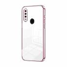 For OPPO A8 / A31 2020 Transparent Plating Fine Hole Phone Case(Pink) - 1
