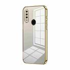 For OPPO A8 / A31 2020 Transparent Plating Fine Hole Phone Case(Gold) - 1