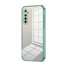 For OPPO K5 / Realme XT/XT 730G Transparent Plating Fine Hole Phone Case(Green) - 1