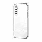 For OPPO K5 / Realme XT/XT 730G Transparent Plating Fine Hole Phone Case(Silver) - 1
