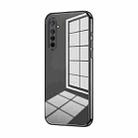 For OPPO K5 / Realme XT/XT 730G Transparent Plating Fine Hole Phone Case(Black) - 1