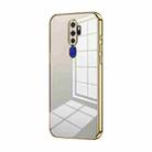 For OPPO A11x / A9 2020 Transparent Plating Fine Hole Phone Case(Gold) - 1