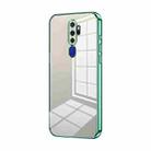 For OPPO A11x / A9 2020 Transparent Plating Fine Hole Phone Case(Green) - 1