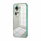 For OPPO Reno11 Global Transparent Plating Fine Hole Phone Case(Green) - 1