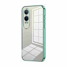 For OPPO K12x Transparent Plating Fine Hole Phone Case(Green) - 1