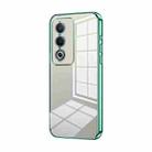 For OPPO A3 Pro Global Transparent Plating Fine Hole Phone Case(Green) - 1