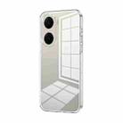 For vivo V29e Transparent Plating Fine Hole Phone Case(Transparent) - 1