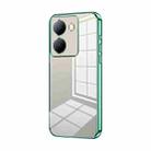 For vivo Y78 China / Y36 / Y36 5G Transparent Plating Fine Hole Phone Case(Green) - 1