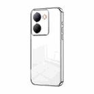 For vivo Y78 China / Y36 / Y36 5G Transparent Plating Fine Hole Phone Case(Silver) - 1