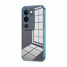 For vivo S17 / S17 Pro / S17t / V29 Transparent Plating Fine Hole Phone Case(Blue) - 1