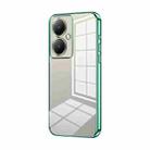 For vivo Y35M+ / Y35+ / Y27 4G Transparent Plating Fine Hole Phone Case(Green) - 1