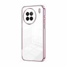 For vivo X90 / X90s Transparent Plating Fine Hole Phone Case(Pink) - 1