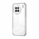 For vivo X90 / X90s Transparent Plating Fine Hole Phone Case(Silver) - 1