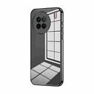 For vivo X90 / X90s Transparent Plating Fine Hole Phone Case(Black) - 1