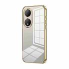For vivo Y100 / Y100A Transparent Plating Fine Hole Phone Case(Gold) - 1