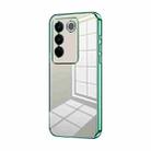 For vivo S16 Pro / S16 / V27 / V27 Pro Transparent Plating Fine Hole Phone Case(Green) - 1