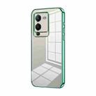 For vivo S15 Pro / V25 Pro Transparent Plating Fine Hole Phone Case(Green) - 1