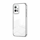 For vivo Y75 5G / Y55 5G / Y55s 2023 Transparent Plating Fine Hole Phone Case(Silver) - 1