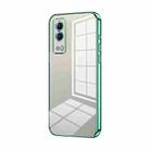 For vivo Y53s 5G / T1x 5G  / iQOO Z5x Transparent Plating Fine Hole Phone Case(Green) - 1