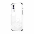 For vivo Y53s 5G / T1x 5G  / iQOO Z5x Transparent Plating Fine Hole Phone Case(Silver) - 1