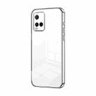 For vivo Y21 / Y33s / Y21s / T1x India Transparent Plating Fine Hole Phone Case(Silver) - 1