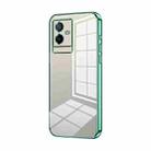 For vivo T2x Transparent Plating Fine Hole Phone Case(Green) - 1