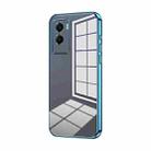 For vivo Y55s 2021 / Y72t Transparent Plating Fine Hole Phone Case(Blue) - 1