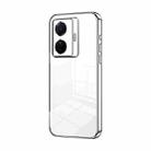 For vivo S15e / T1 Pro Transparent Plating Fine Hole Phone Case(Silver) - 1