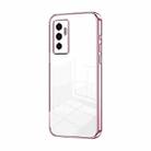 For vivo S10e / V23e 4G/5G / Y75 4G Transparent Plating Fine Hole Phone Case(Pink) - 1