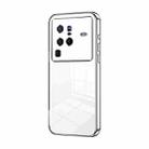 For vivo X80 Pro Transparent Plating Fine Hole Phone Case(Silver) - 1