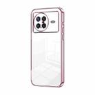 For vivo X Note Transparent Plating Fine Hole Phone Case(Pink) - 1