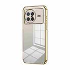 For vivo X Note Transparent Plating Fine Hole Phone Case(Gold) - 1