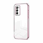 For vivo T1 / iQOO Neo5 SE Transparent Plating Fine Hole Phone Case(Pink) - 1