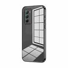 For vivo T1 / iQOO Neo5 SE Transparent Plating Fine Hole Phone Case(Black) - 1