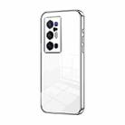 For vivo X70 Pro+ Transparent Plating Fine Hole Phone Case(Silver) - 1