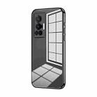 For vivo X70 Pro Transparent Plating Fine Hole Phone Case(Black) - 1