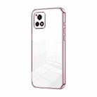 For vivo Y52s 5G / Y52s T1/ iQOO U3 Transparent Plating Fine Hole Phone Case(Pink) - 1