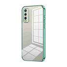 For vivo Y20 / Y20i / Y20s / iQOO U1x Transparent Plating Fine Hole Phone Case(Green) - 1