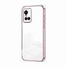 For vivo S10 / S10 Pro Transparent Plating Fine Hole Phone Case(Pink) - 1