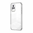 For vivo V21e / Y73 Transparent Plating Fine Hole Phone Case(Silver) - 1