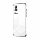 For vivo S9 Transparent Plating Fine Hole Phone Case(Silver) - 1